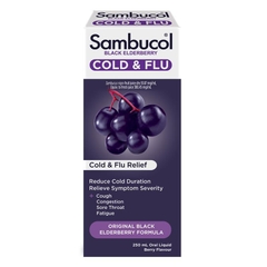 Siro giảm cảm lạnh và cảm cúm Sambucol Cold & Flu Liquid