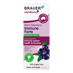 Siro tăng đề kháng từ Elderberry Brauer Sambucus Black Elderberry Immune Forte