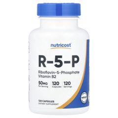 Viên uống bổ sung Vitamin B2 dạng hoạt tính Nutricost R-5-P Riboflavin-5-Phosphate 50mg