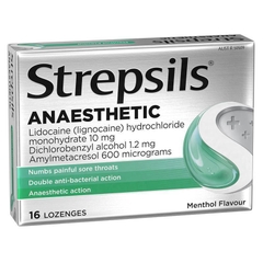 Viên ngậm giảm đau họng gây tê Strepsils Anaesthetic Sore Throat Lozenges