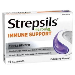 Viên ngậm thảo dược hỗ trợ miễn dịch Strepsils Herbal Immune Support Lozenges