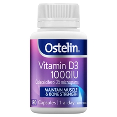 Viên uống bổ sung Vitamin D3 1000IU Ostelin của Úc