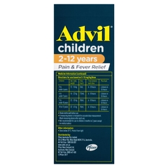 Thuốc giảm đau, hạ sốt cho trẻ Advil Children 2 - 12 Years Pain & Fever Suspension 200ml