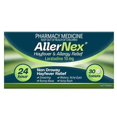 Viên uống giảm dị ứng và viêm mũi dị ứng AllerNex Hayfever & Allergy Relief Loratadine 10mg