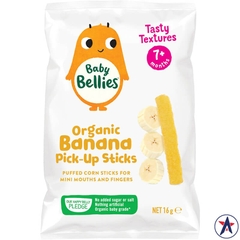 Bánh que ăn dặm cho bé Baby Bellies Banana Pick Up Sticks 16g