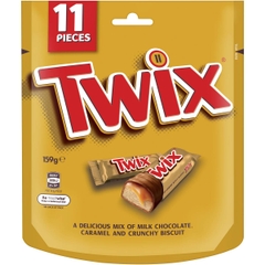 Bánh socola Twix Chocolate gói 11 miếng 159g