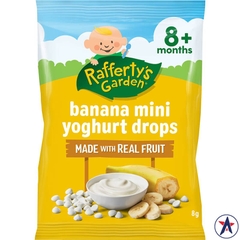 Bánh sữa chua cho bé Rafferty's Garden Banana Mini Yoghurt Drops 8g