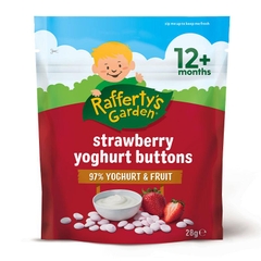 Bánh sữa chua cho bé Rafferty's Garden Strawberry Yoghurt Buttons 28g