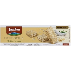 Bánh xốp socola trắng và dừa Loacker White Chocolate & Coconut Wafers 100g