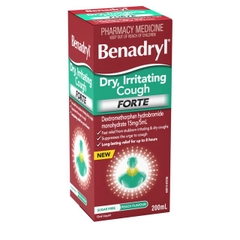 Siro ho khan Benadryl Dry Irritating Cough Forte 200ml