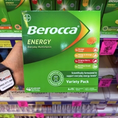 Viên sủi Berocca Úc 4 vị Berocca Variety Pack của Úc 60 viên