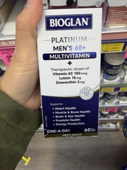 Vitamin tổng hợp cho nam trên 60 tuổi Bioglan Platinum Mens 60 + Multivitamin 60 viên