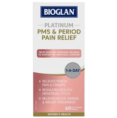 Viên uống cân bằng Hormone và giảm đau bụng kinh Bioglan Platinum PMS & Period Pain Relief 60 viên