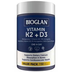 Viên uống Vitamin K2 + D3 Bioglan giúp xương chắc khỏe