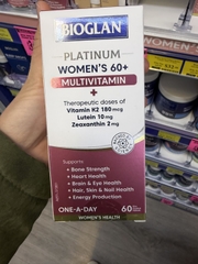 Vitamin tổng hợp cho phụ nữ trên 60 tuổi Bioglan Platinum Womens 60 + Multivitamin 60 viên
