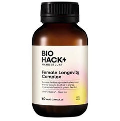 Viên uống hỗ trợ nội tiết tố và tăng năng lượng cho nữ Wanderlust BioHack Female Longevity Complex 60 viên