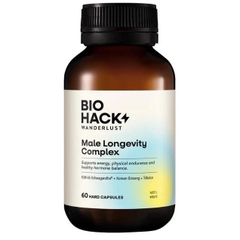 Viên hỗ trợ Testosterone & sức khoẻ cho nam Wanderlust BioHack Male Longevity Complex 60 viên