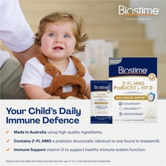 Bột tăng đề kháng cho bé Biostime 2 FL HMO ProBOOST + VIT D 1.6g x 28 gói