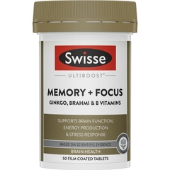 Swisse Ultiboost Memory + Focus tăng trí nhớ sự tập trung 50 viên