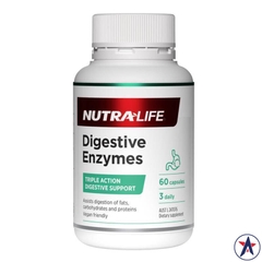 Bổ sung men tiêu hóa Nutra-Life Digestive Enzymes 60 viên