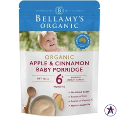 Bột ăn dặm Bellamy's Organic Apple & Cinnamon Baby Porridge 125g