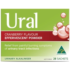Bột Ural Cranberry Flavour Effervescent hỗ trợ tiết niệu 28 gói