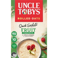 Bột yến mạch Uncle Tobys Úc Oats Quick Sachets Fruit Variety 350g
