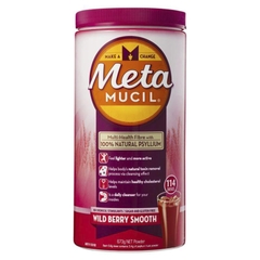 Bột Metamucil Wild Berry Smooth bổ sung chất xơ