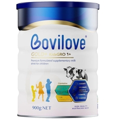 Sữa bột dinh dưỡng cho trẻ trên 1 tuổi Bovilove Gold+ KidsGro 1+ 900g