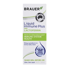 Si-rô tăng miễn dịch Lactoferrin Brauer Liquid Immune Plus With Lactoferrin