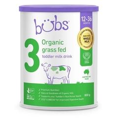 Sữa Bubs Organic số 3 Grass Fed Toddler 800g cho trẻ 1 đến 3 tuổi