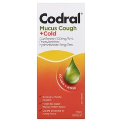 Siro trị cảm cúm Codral Mucus Cough & Cold