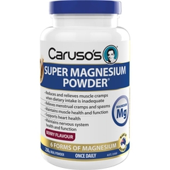 Bột uống bổ sung Magie Caruso's Super Magnesium Powder Berry 250g