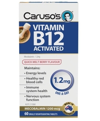 Viên ngậm bổ sung Vitamin B12 Activated 1200mcg Caruso's