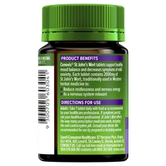 Viên uống giảm căng thẳng và cân bằng cảm xúc Cenovis St Johns Wort 60 viên