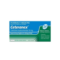 Viên uống giảm dị ứng và sốt cỏ khô tác dụng nhanh Ceteranex Rapid Acting Hayfever and Allergy Relief