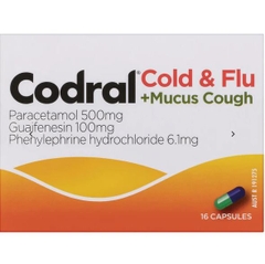Viên uống trị cảm cúm và ho có đờm Codral Cold & Flu + Mucus Cough