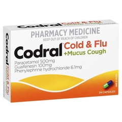 Viên uống trị cảm cúm và ho có đờm Codral Cold & Flu + Mucus Cough