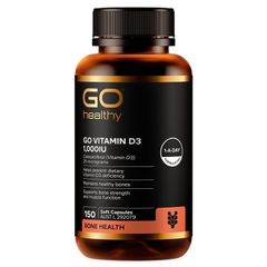 Viên uống giúp xương khỏe mạnh GO Healthy Go Vitamin D3 1000IU 150 viên