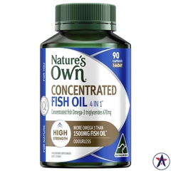 Dầu cá cô đặc Omega 3 Nature's Own Fish Oil 4 in 1 Concentrated 90 viên