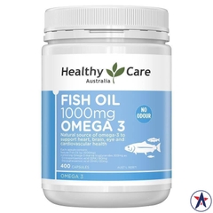 Dầu cá Fish Oil Omega 3 Healthy Care 1000mg của Úc 400 viên