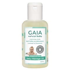 Dầu massage thư giãn cho bé Gaia Natural Baby Massage Oil 125ml