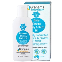 Dầu tắm chống chàm Grahams Eczema Body Bath Oil của Úc 100ml