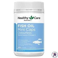 Dầu cá không mùi viên nhỏ Healthy Care Fish Oil Mini Caps Odourless