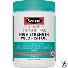 Dầu cá Swisse Odourless High Strength Wild Fish Oil 1500mg