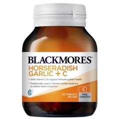 Viên Blackmores Horseradish Garlic + C giảm cảm lạnh, tăng đề kháng