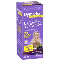 Giảm đau hạ sốt cho bé từ 1 tháng đến 2 tuổi Dymadon for Babies Blackcurrant 1 Month - 2 Years