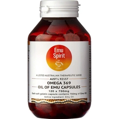 Viên uống dầu đà điểu Emu Spirit Oil Of Emu Omega 369 750mg