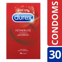 Bao cao su siêu mỏng Durex Fetherlite hộp 30 cái