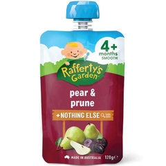 Bột ăn dặm Rafferty's Garden cho bé 4 tháng tuổi Pear Prune 120g